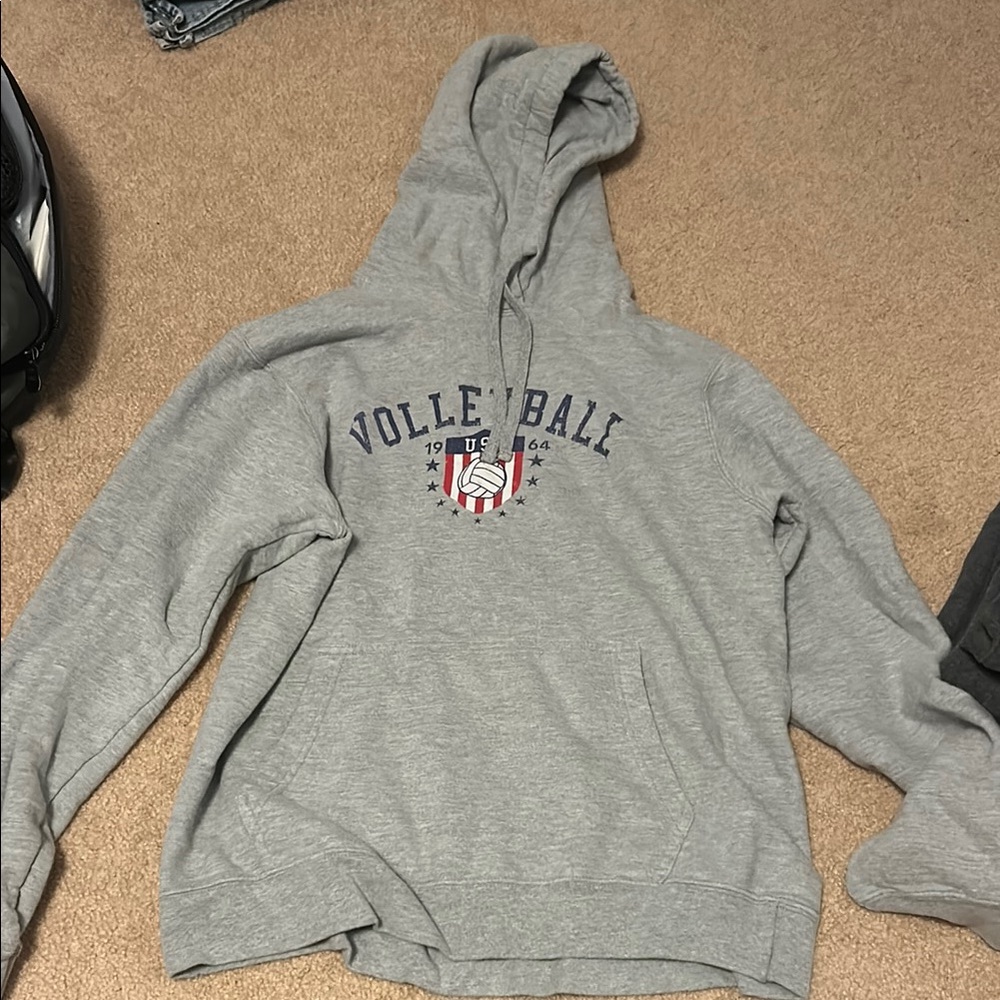 Gray Volleyball Hoodie